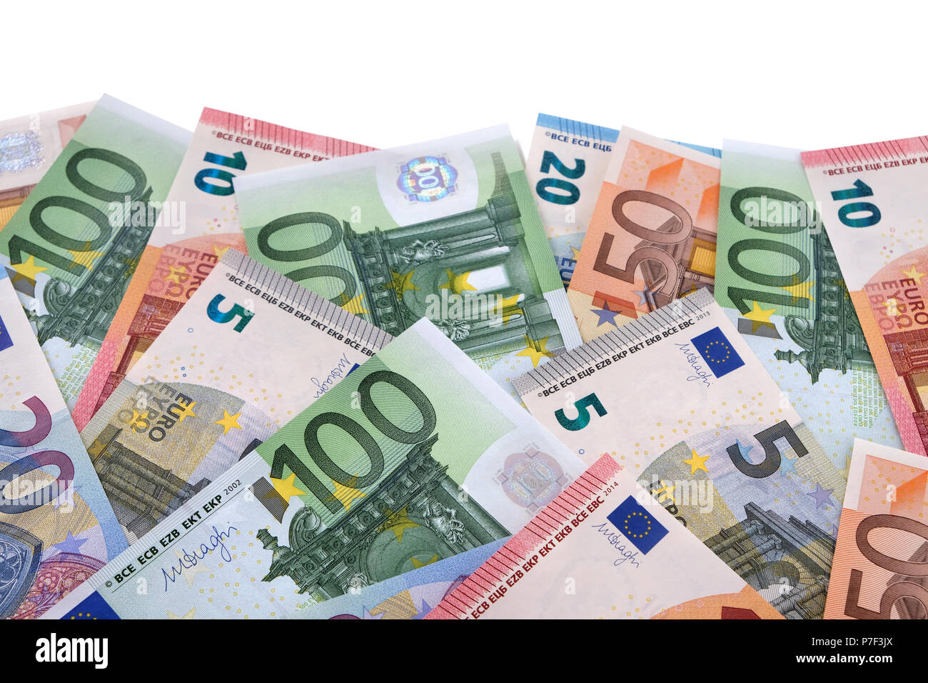 Border of various different Euro bills Stock Photo - Alamy