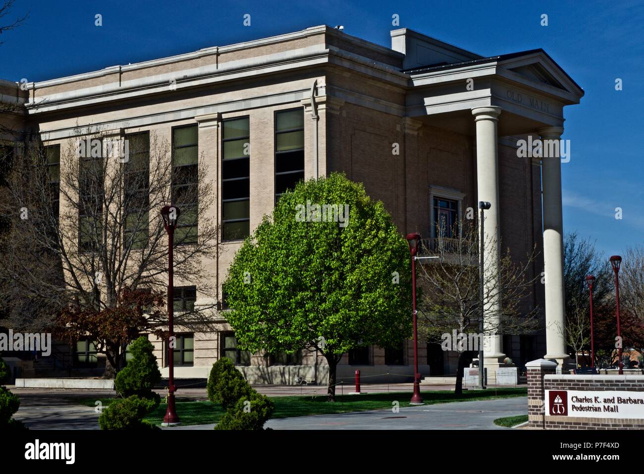 Old Main Psychology Building, West Texas A & M University Campus, Canyon, Texas Stock Photo
