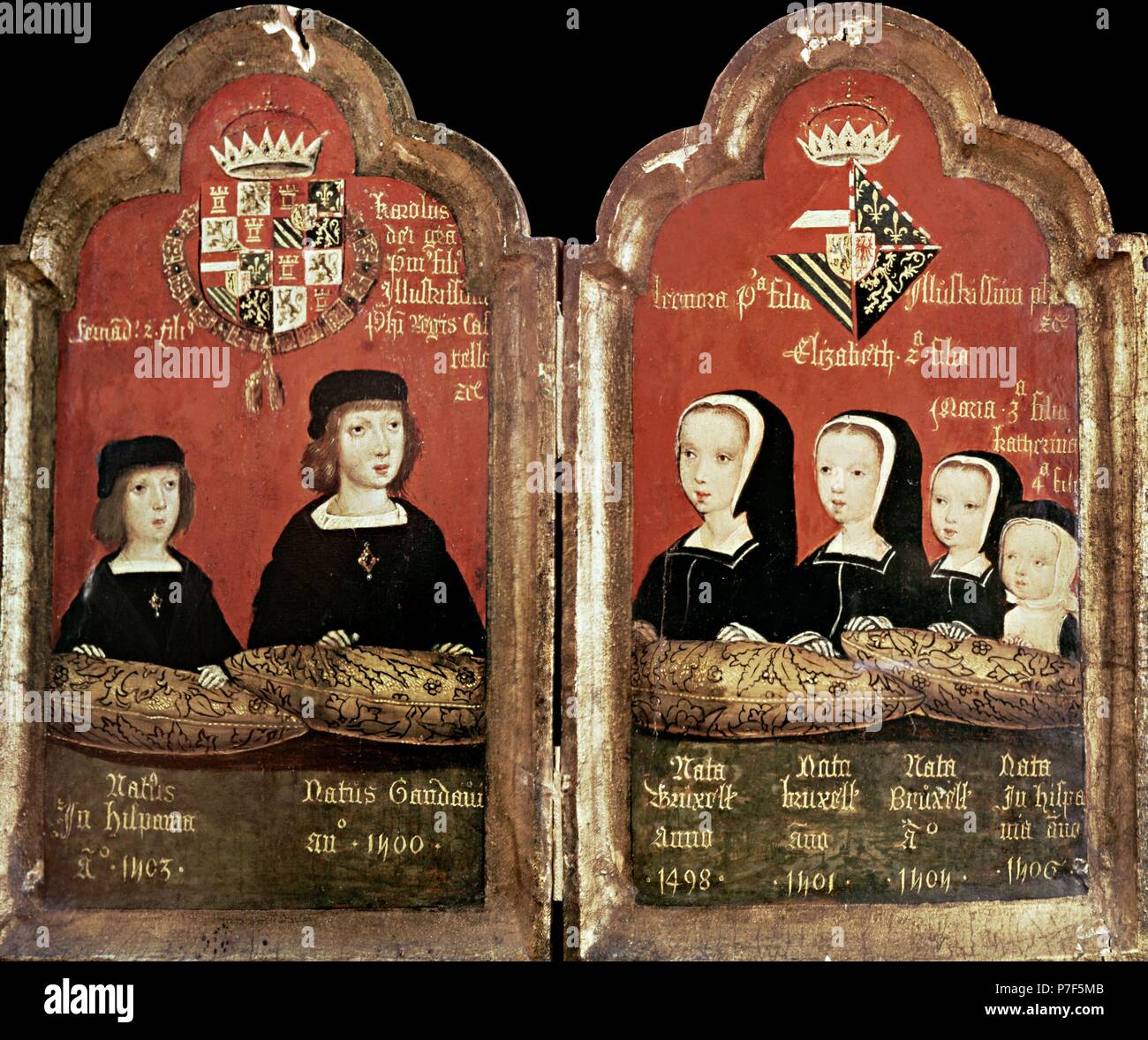 'The children of Philipp I (and his wife Juana la Loca', 16th century. Museum: MUSEO DE BELLAS ARTES. Stock Photo