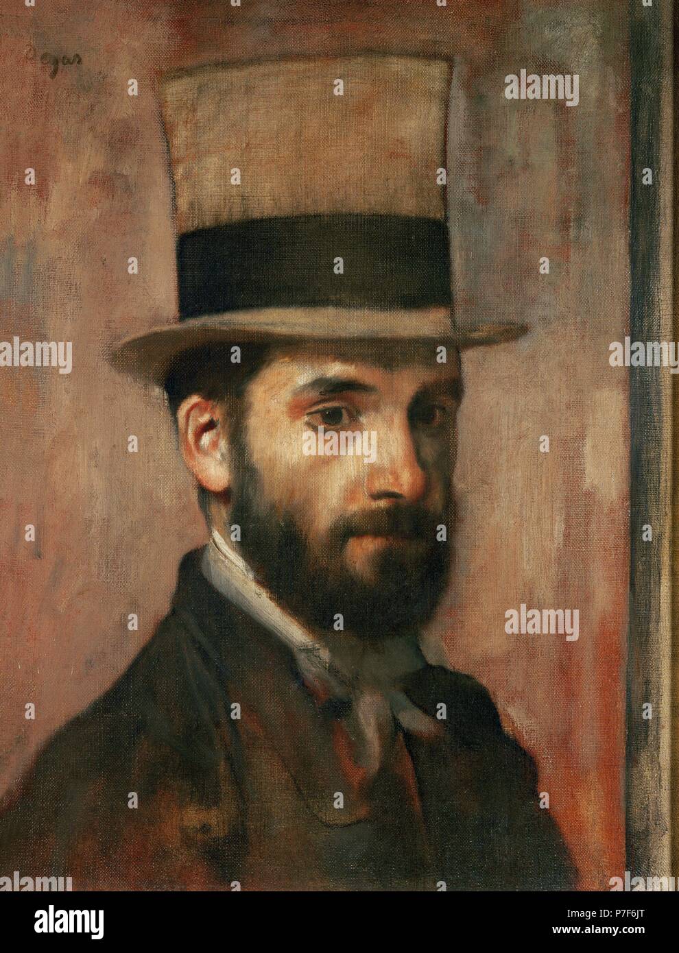 Retrato de Léon Bonnat , 1862. Pintor francés. Representante del Academicismo francés. Museum: MUSEE BONNAT. Stock Photo