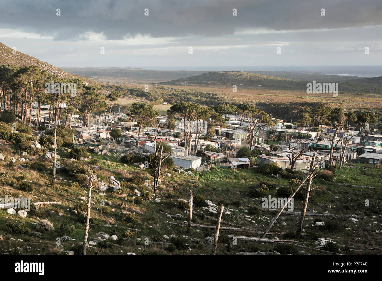 Shantytown at Redhill, Cape Peninsula, Cape Town Stock Photo