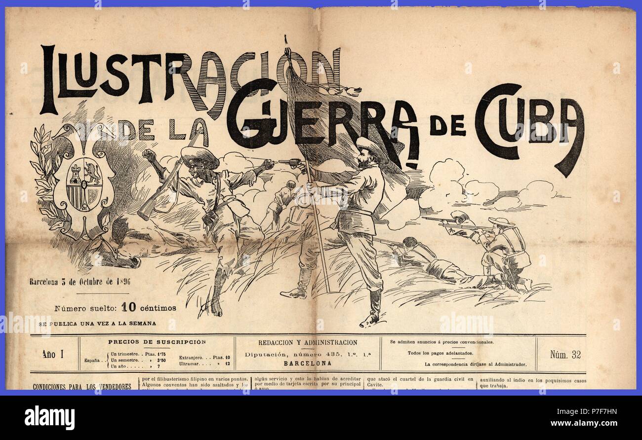 Cabecera del semanario La Ilustración de la Guerra de Cuba, editado en