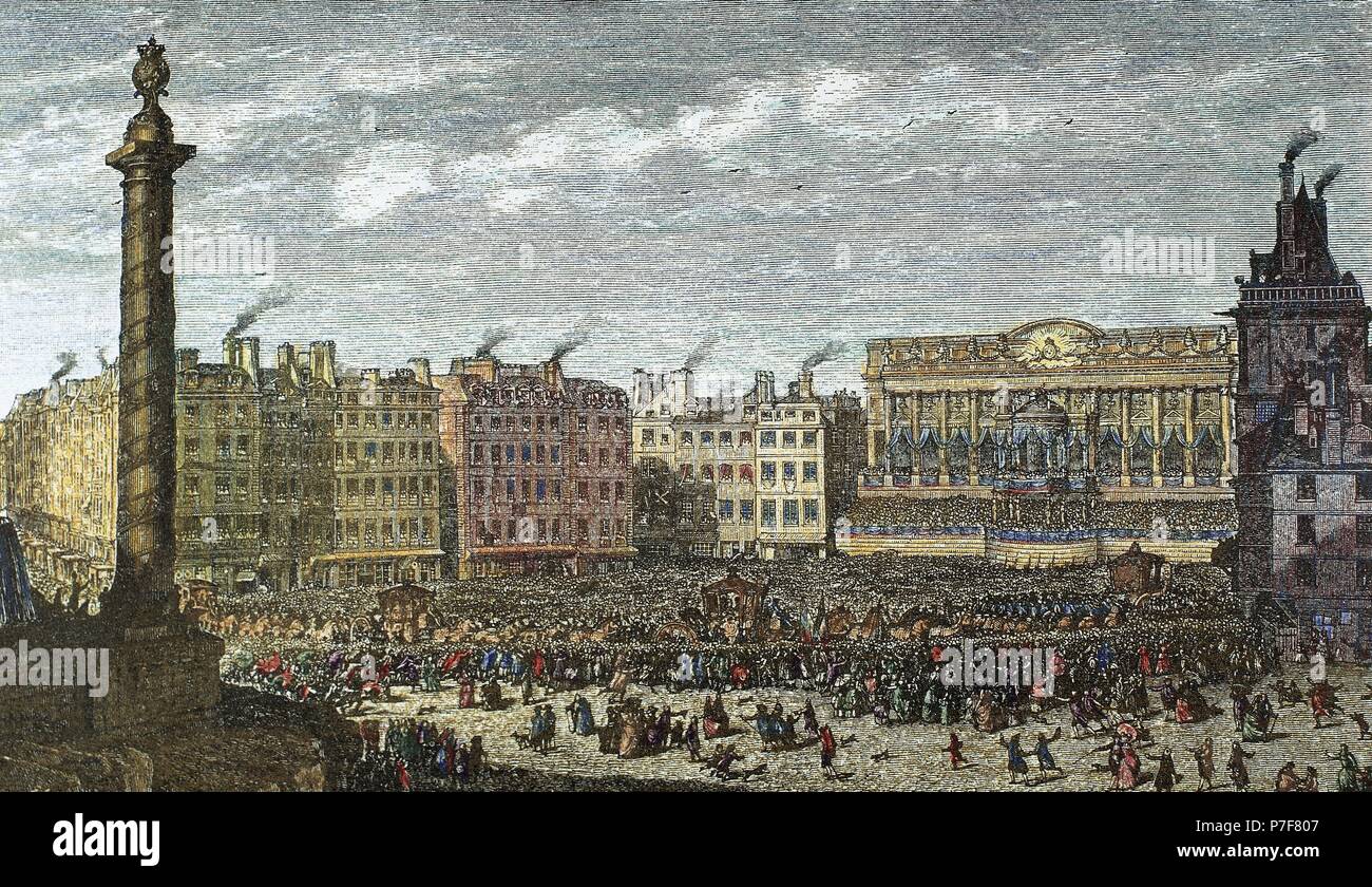 France. 18th century. The queen Marie arrives at