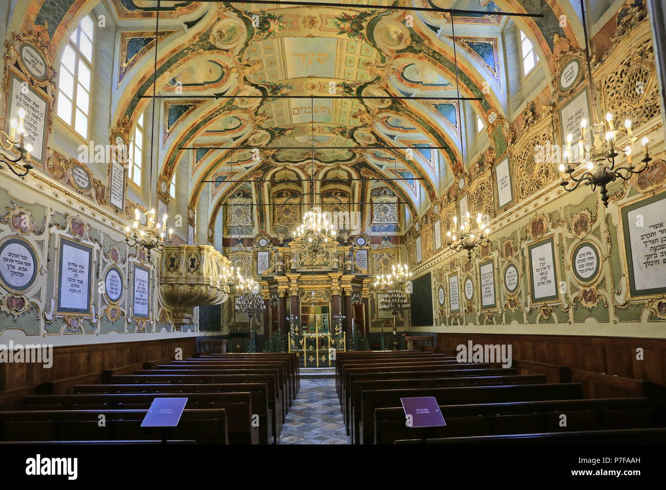 Casale Monferrato, Italy: View of the inside of the Synagogue Stock Photo
