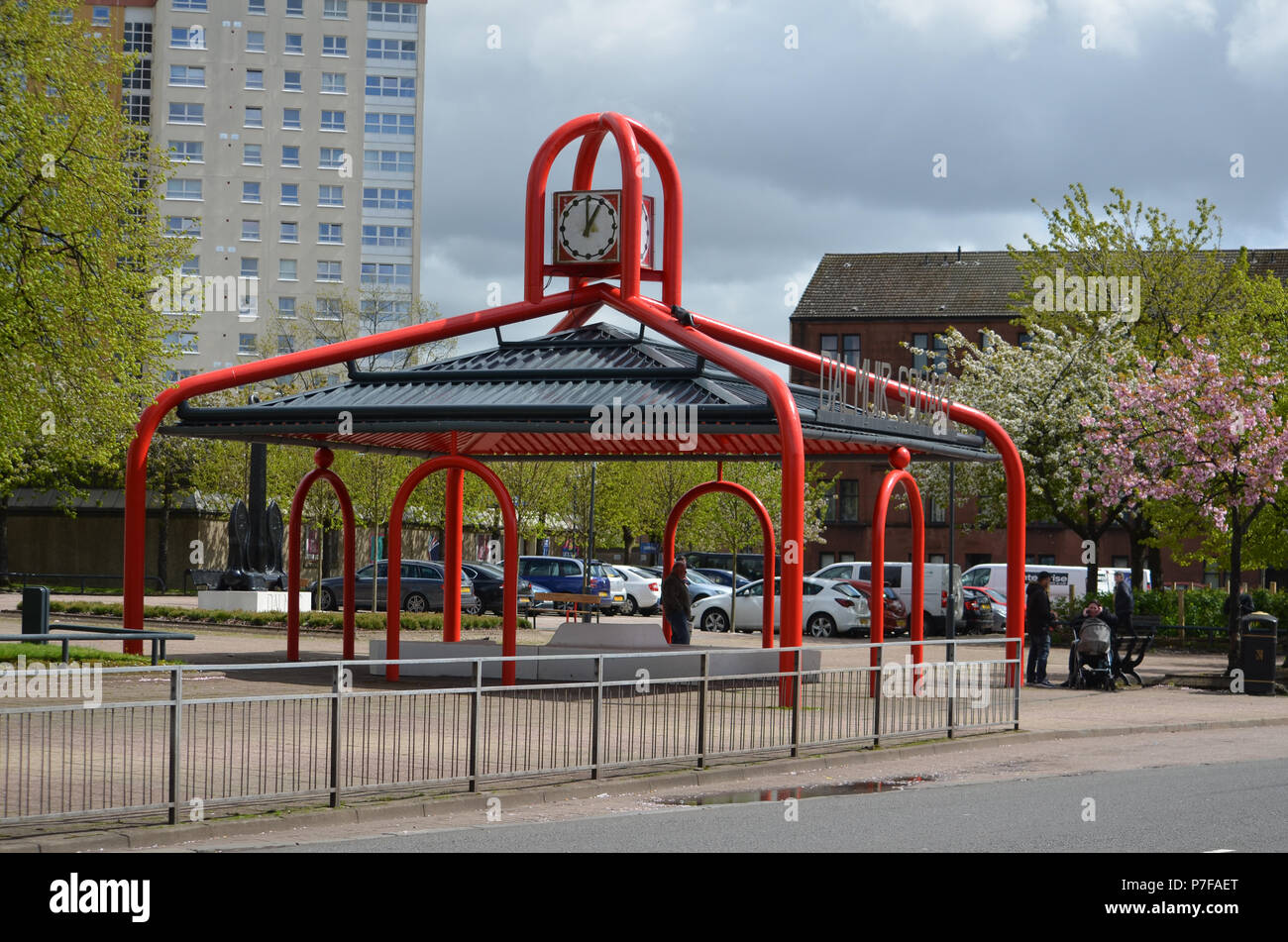 Dalmuir Square, newly renovated in Dalmuir, Clydebank Stock Photo - Alamy