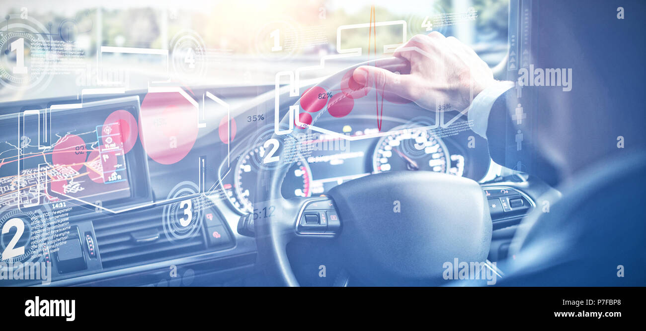 Composite image of engine interface Stock Photo