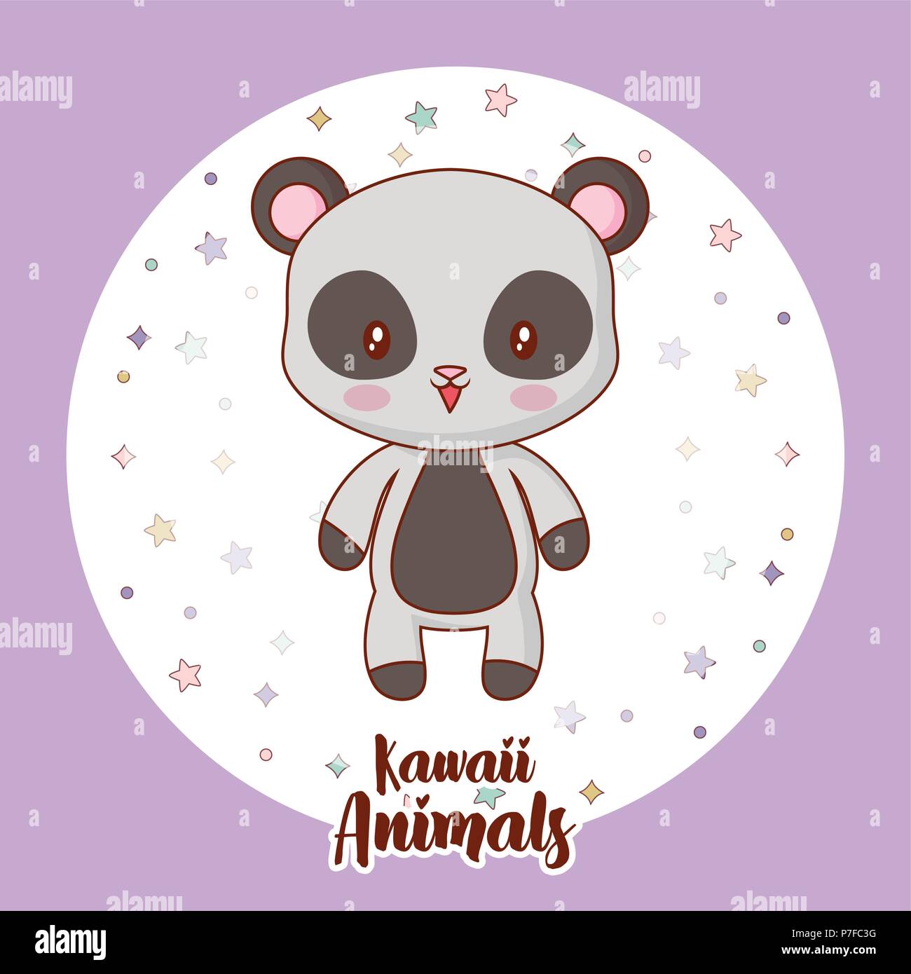 panda bear kawaii cute animal icon Stock Vector Image & Art - Alamy