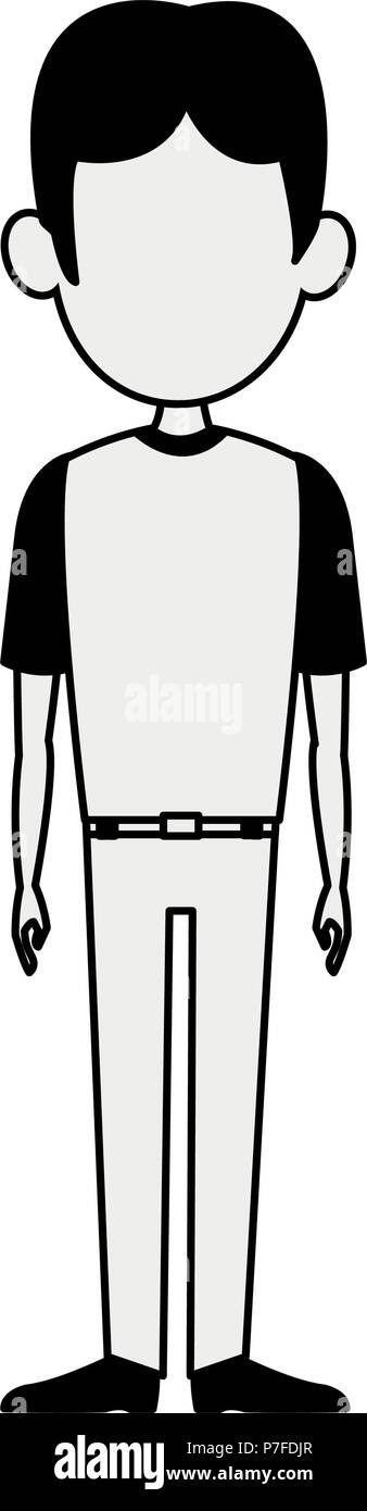 Man cartoon isolated in black and white Stock Vector Image & Art - Alamy