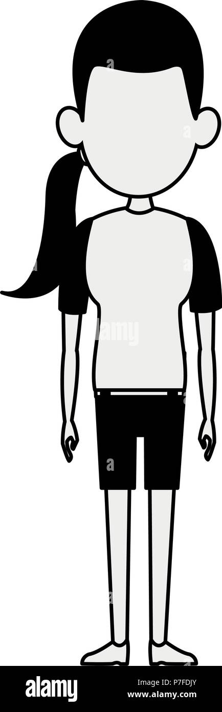 Woman Cartoon Isolated In Black And White Stock Vector Image Art Alamy woman-cartoon-isolated-in-black-and-white-stock-vector-image-art-alamy