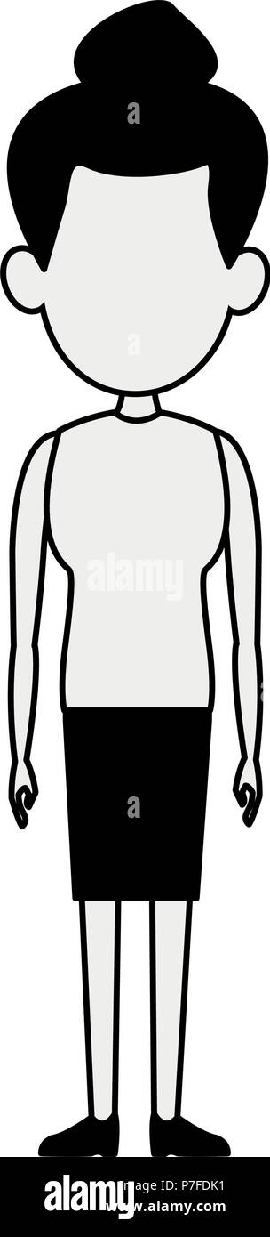 Woman Cartoon Isolated In Black And White Stock Vector Image Art Alamy woman-cartoon-isolated-in-black-and-white-stock-vector-image-art-alamy