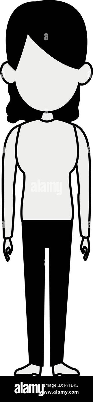 Woman Cartoon Isolated In Black And White Stock Vector Image Art Alamy woman-cartoon-isolated-in-black-and-white-stock-vector-image-art-alamy
