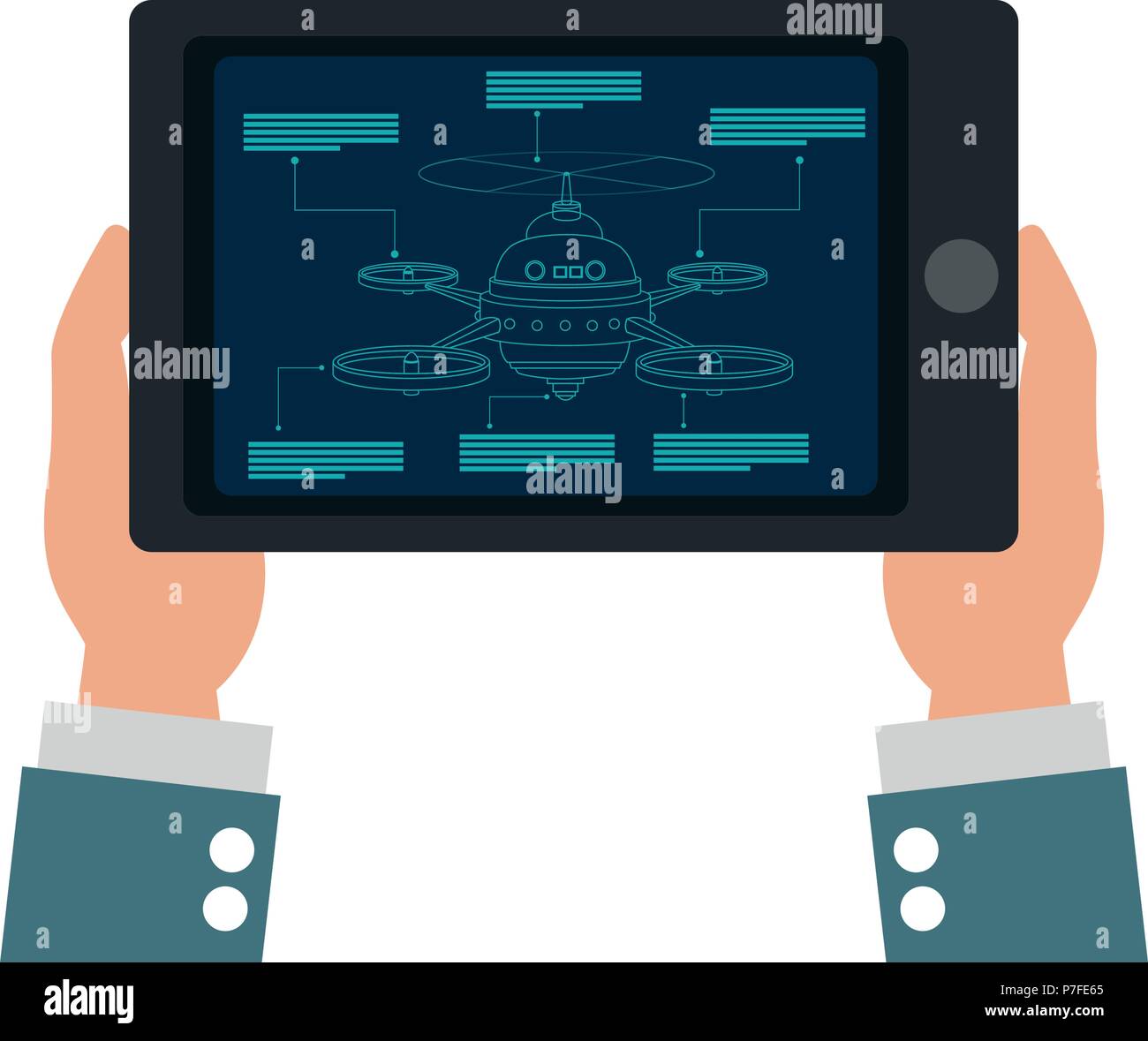 Tablet drone remote control Stock Vector Image & Art - Alamy