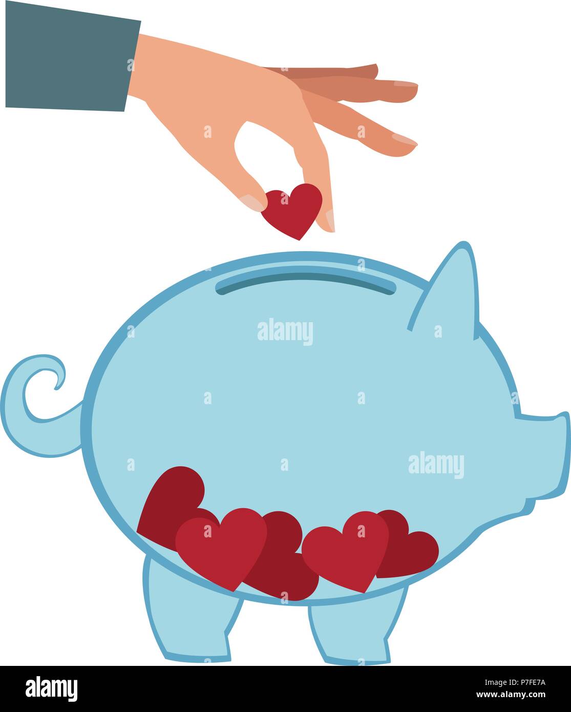 Piggy with hearts Stock Vector Image & Art - Alamy