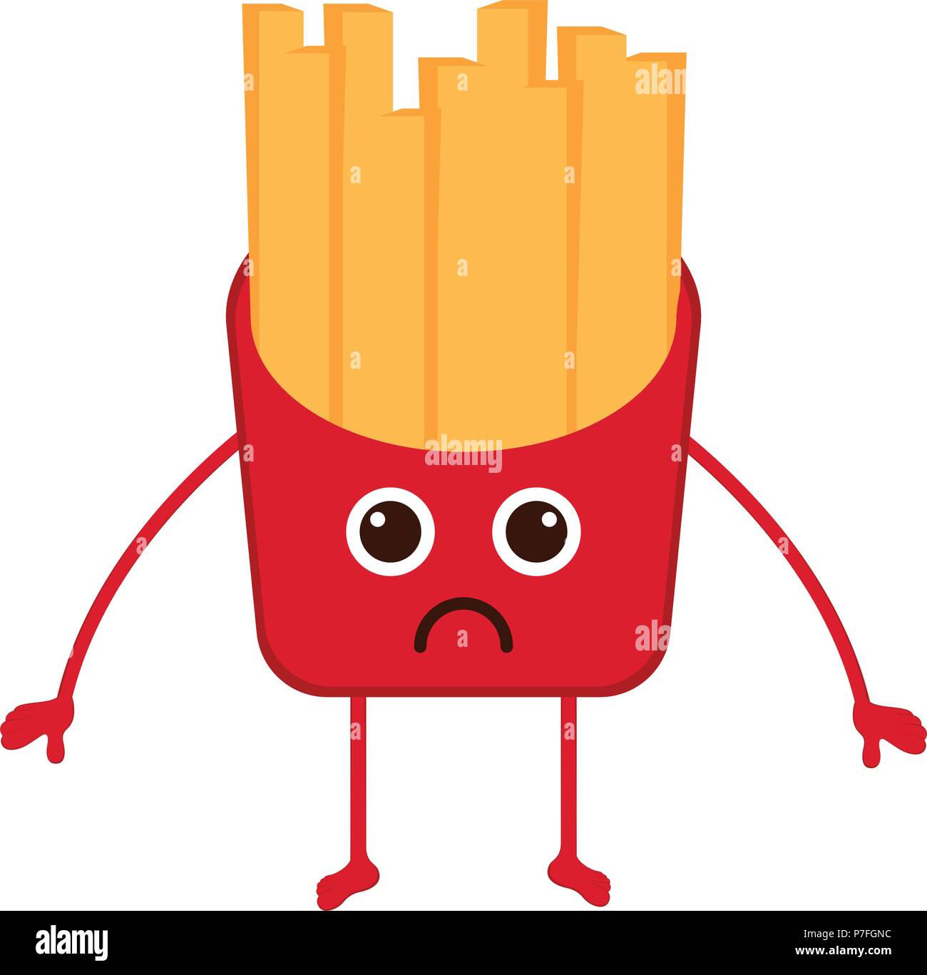 Isolated sad french fries emote Stock Vector Image & Art - Alamy