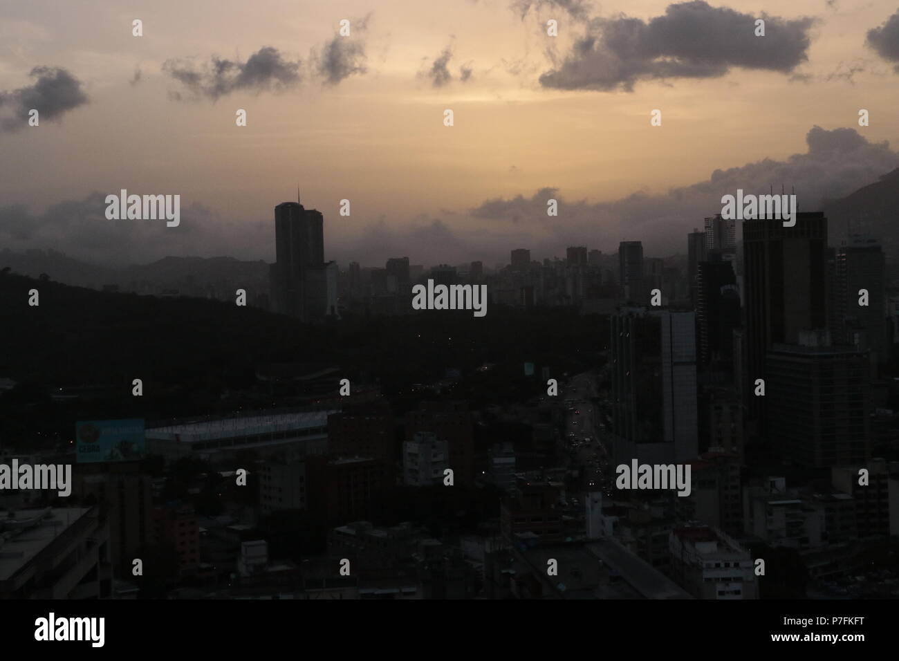 Sabana Grande Caracas Business District from CitiBank Tower (El Recreo Shopping Mall, Centro Comercial El Recreo). Vicente Quintero Marcos Kirschstein Stock Photo