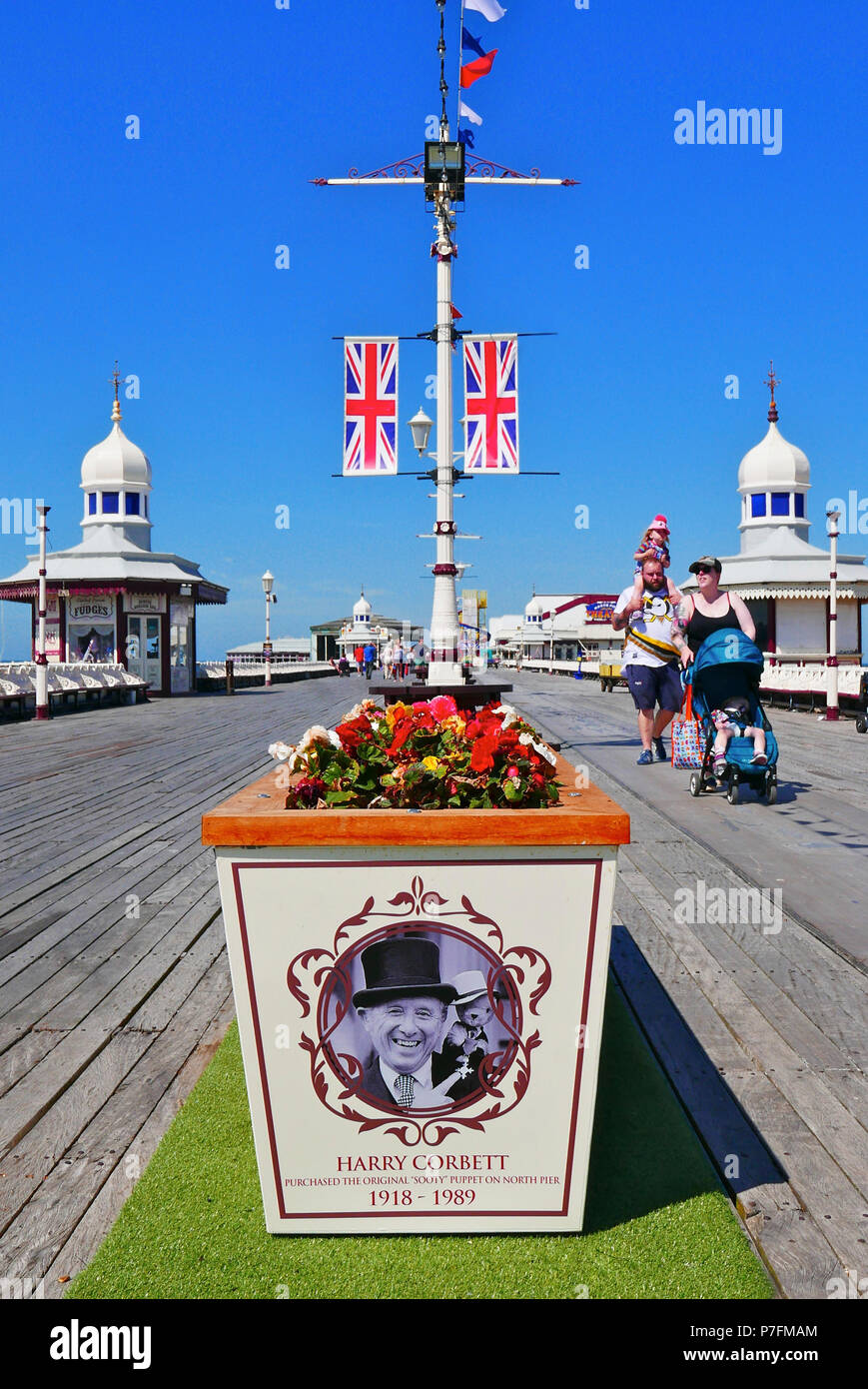 Tribute on North Pier to childrens entertainer the late Harry Corbett