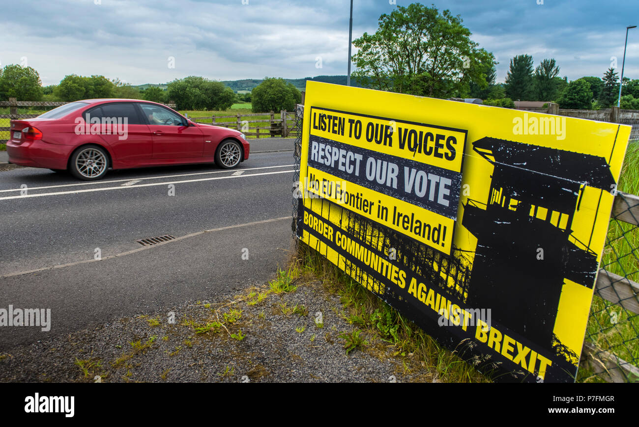 European border between the Republic of Ireland and Northern Ireland