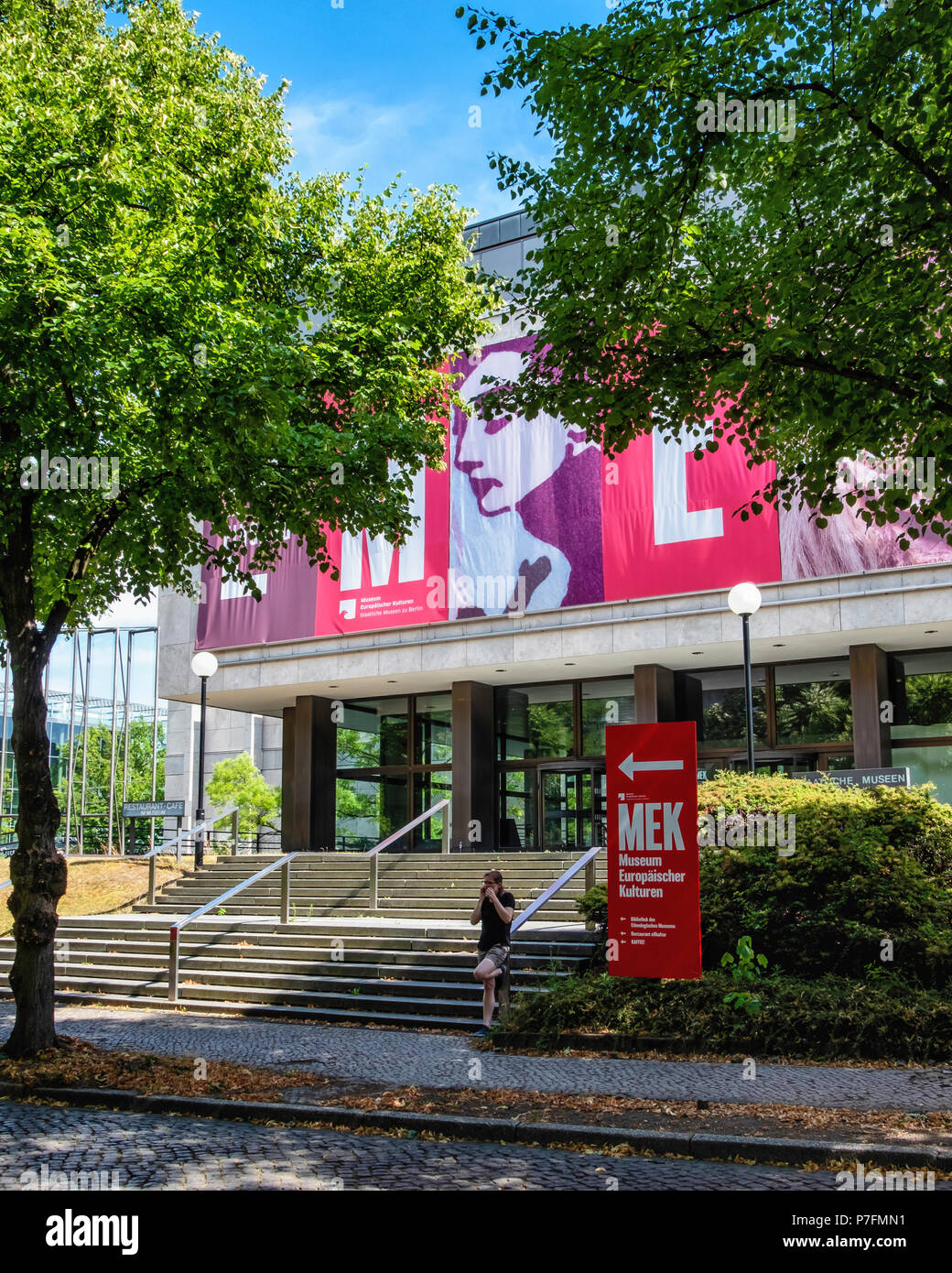 Berlin, Dahlem district. MEK, The Museum for European Cultures building exterior Stock Photo