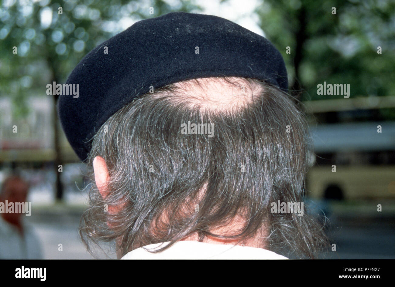 Bald man rear view hat hi-res stock photography and images - Alamy