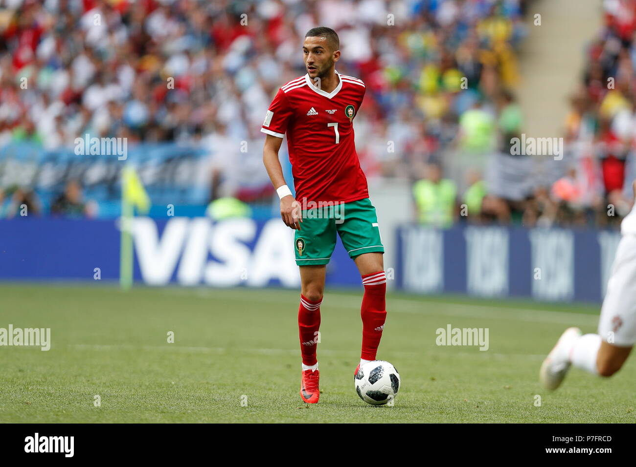 Moscow, Russia. 20th June, 2018. Hakim Ziyach (MAR) Football/Soccer : FIFA World Cup Russia 2018 match between Portugal 1-0 Morocco at the Luzhniki Stadium in Moscow, Russia . Credit: Mutsu KAWAMORI/AFLO/Alamy Live News Stock Photo