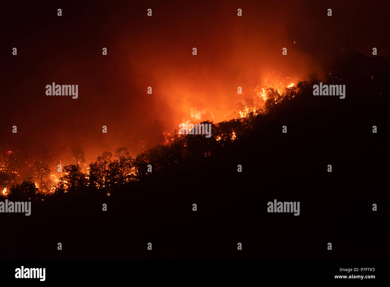 El Jebel, Colorado, USA. 4th July, 2018. Lake Christine Fire