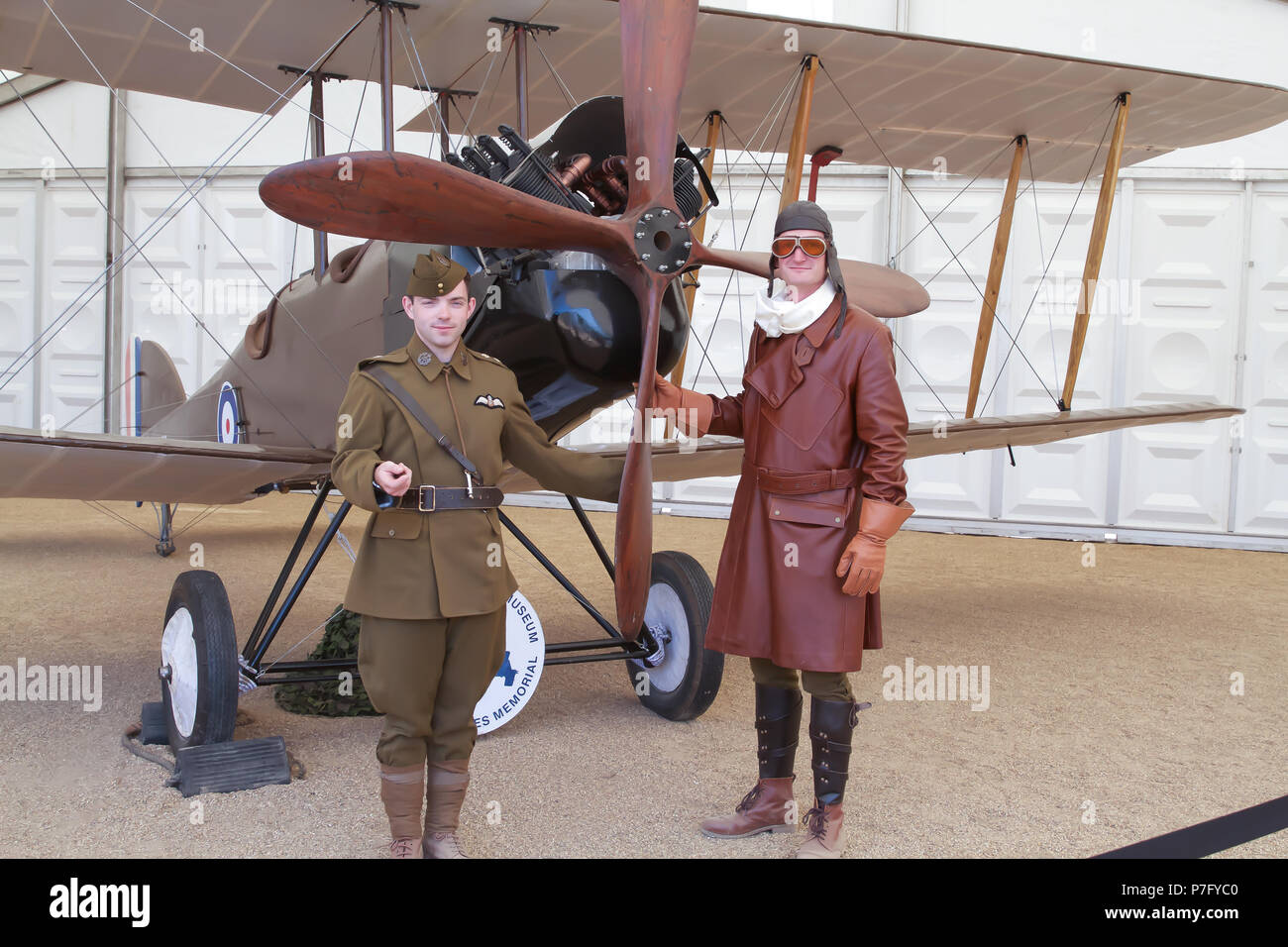 London Uk 6th July 18 The Raf100 Aircraft Tour In Horse Guards Parade Is A Public Display Of Iconic Aircraft In City Locations Around The Country Eight Raf Aircraft Old And New