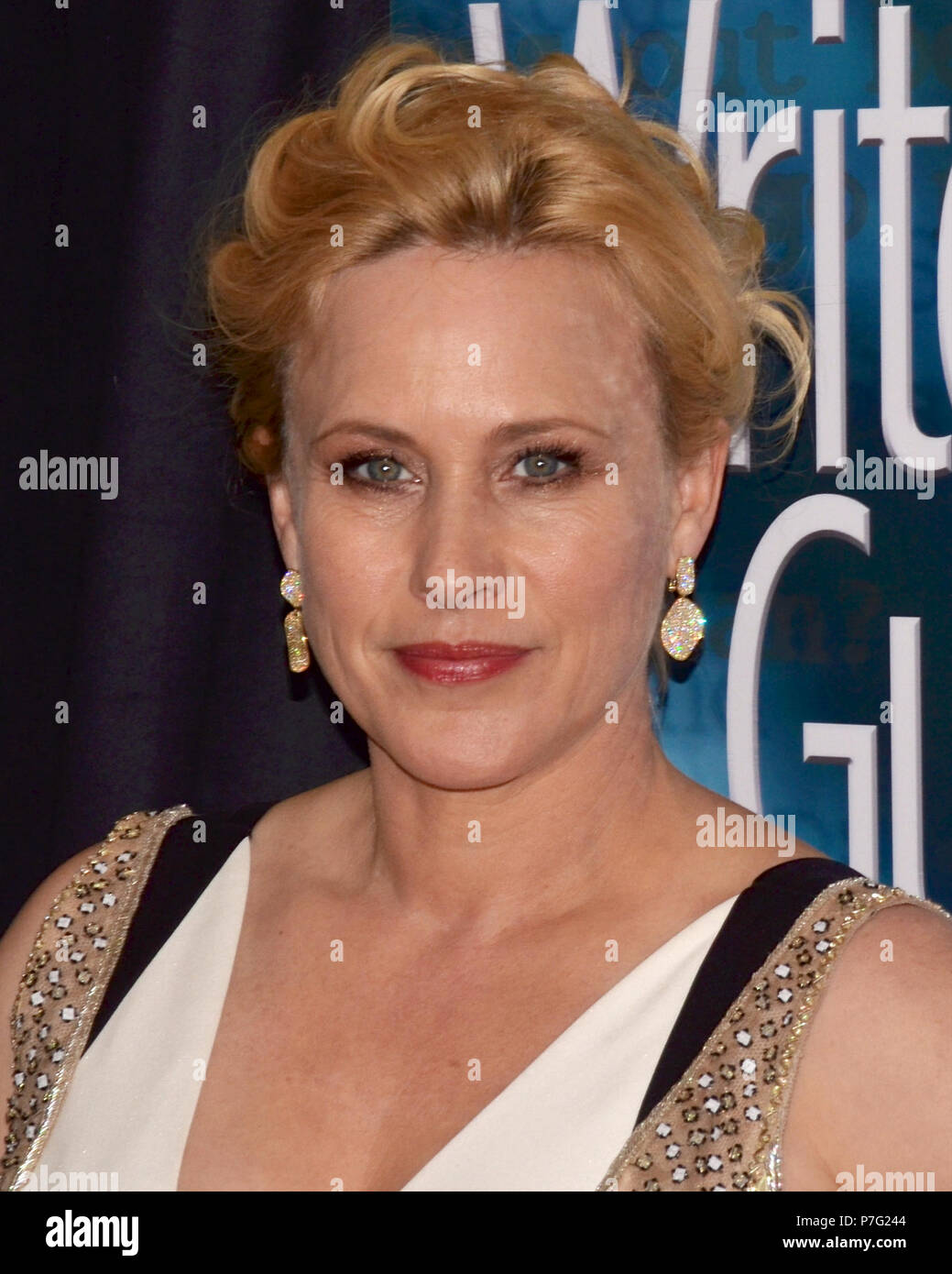 May 11, 2015 - Beverly Hills, California, USA - PATRICIA ARQUETTE attends at the 2015 Writers Guild Awards L.A. Ceremony at the Hyatt Regency Century Plaza. (Credit Image: © Billy Bennight via ZUMA Wire) Stock Photo
