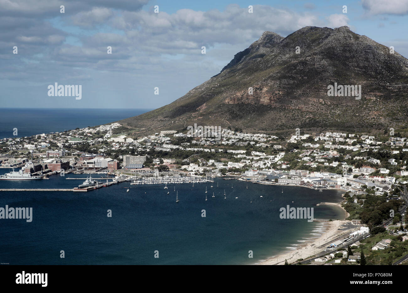 High angle view of Simon's Town, Cape Town, South Africa Stock Photo ...