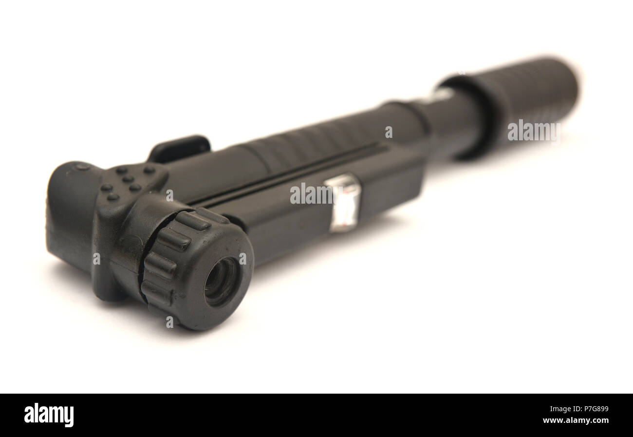 bicycle air pump isolated on white background Stock Photo