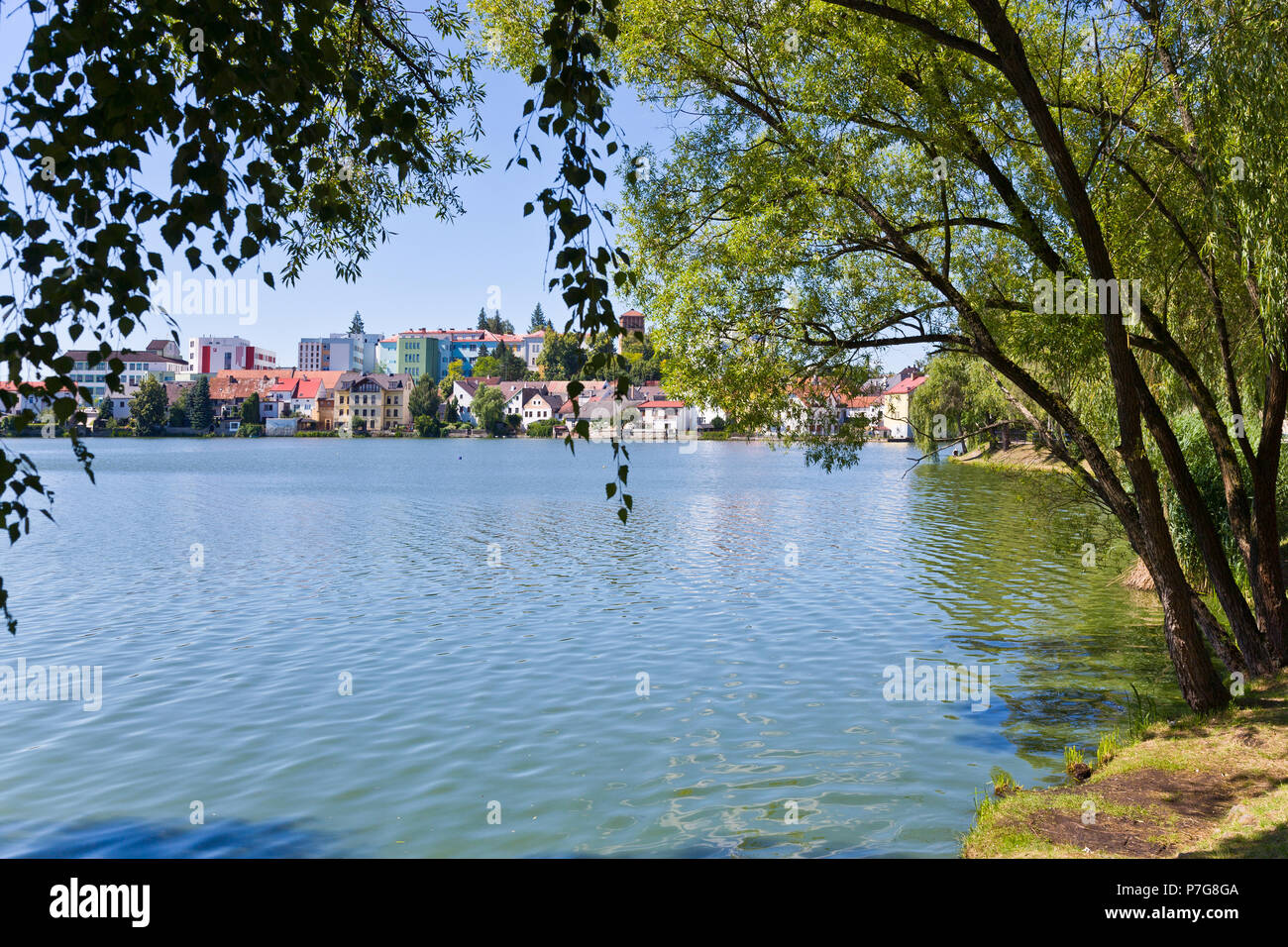 rybnik Vajgar, Jindrichuv Hradec, Jizni Cechy, Ceska republika / Vajgar lake, town Jindrichuv Hradec, South Bohemia, Czech republic Stock Photo