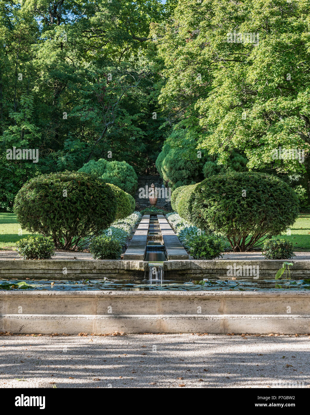 Garden grounds of 18th century chateaux in St Remy de Provence Stock Photo