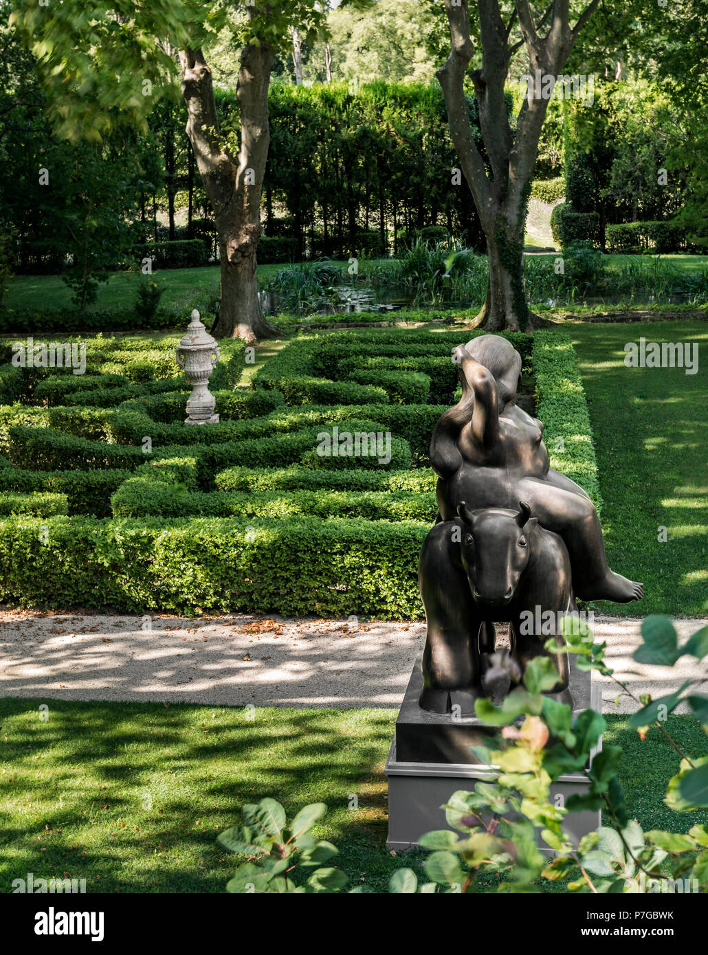 Garden grounds of 18th century chateaux in St Remy de Provence Stock Photo