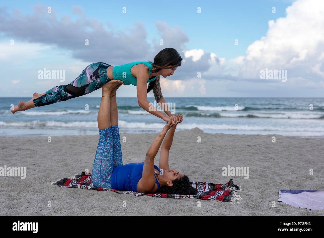 yoga pants beach