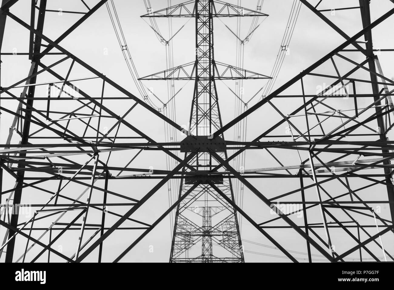 electric poles and frames Stock Photo Alamy