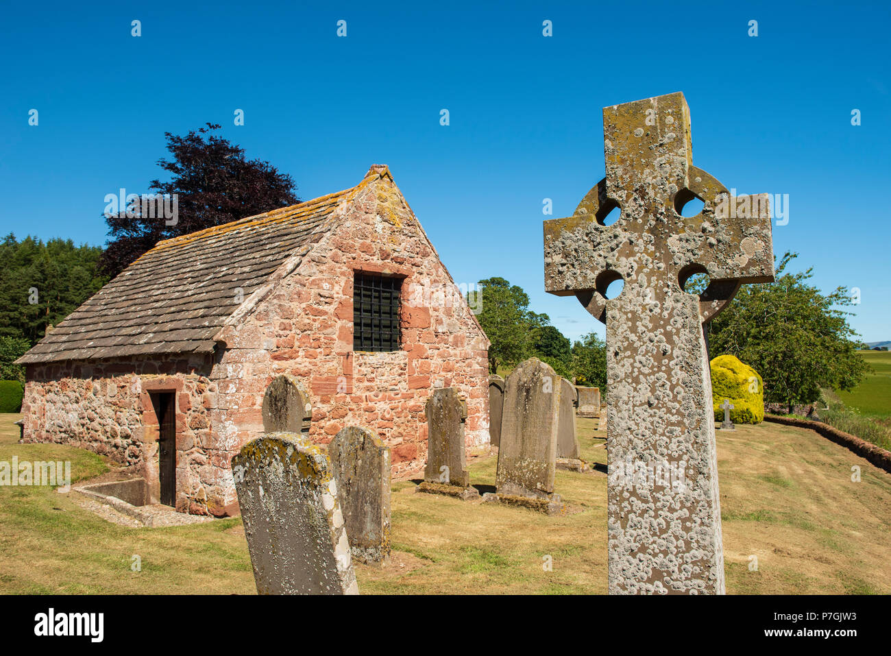 Lindsay Burial Vault, Edzell, Angus, Scotland. Stock Photo