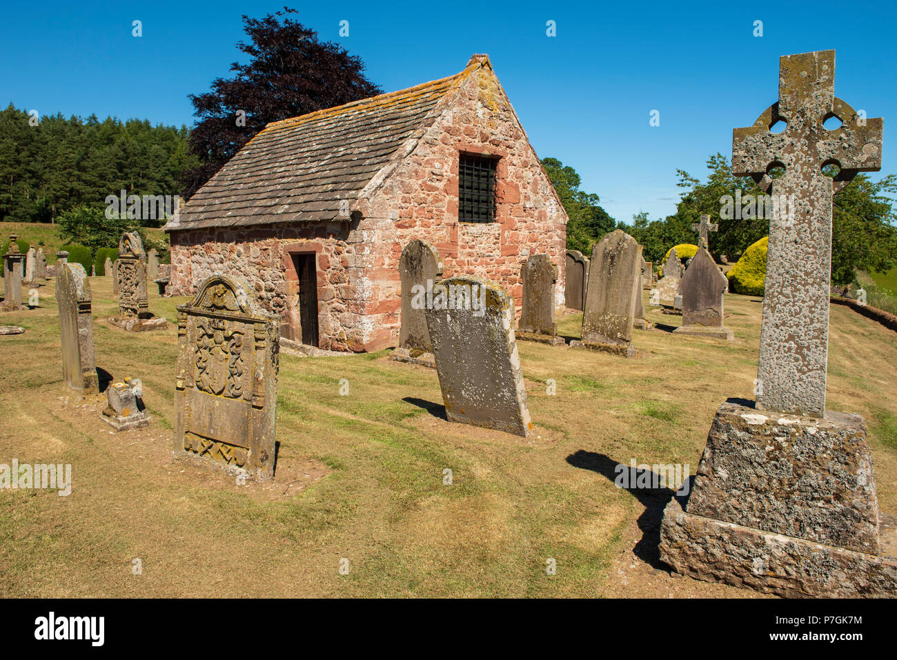 Lindsay Burial Vault, Edzell, Angus, Scotland. Stock Photo