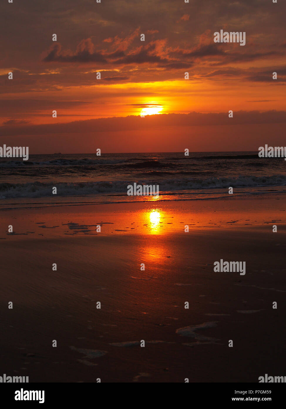 Outer Banks NC North Carolina sunrise sunset ocean sound Stock Photo