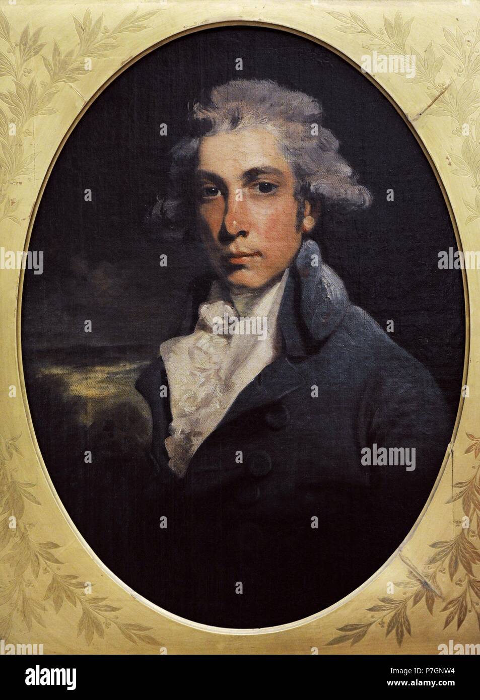 Richard Brinsley Sheridan (1751-1816). Irish playwright and statesman. Portrait by John Hoppner (1758-1810), late 1780s-early 1790s. The State Hermitage Museum. Saint Petersburg. Russia. Stock Photo