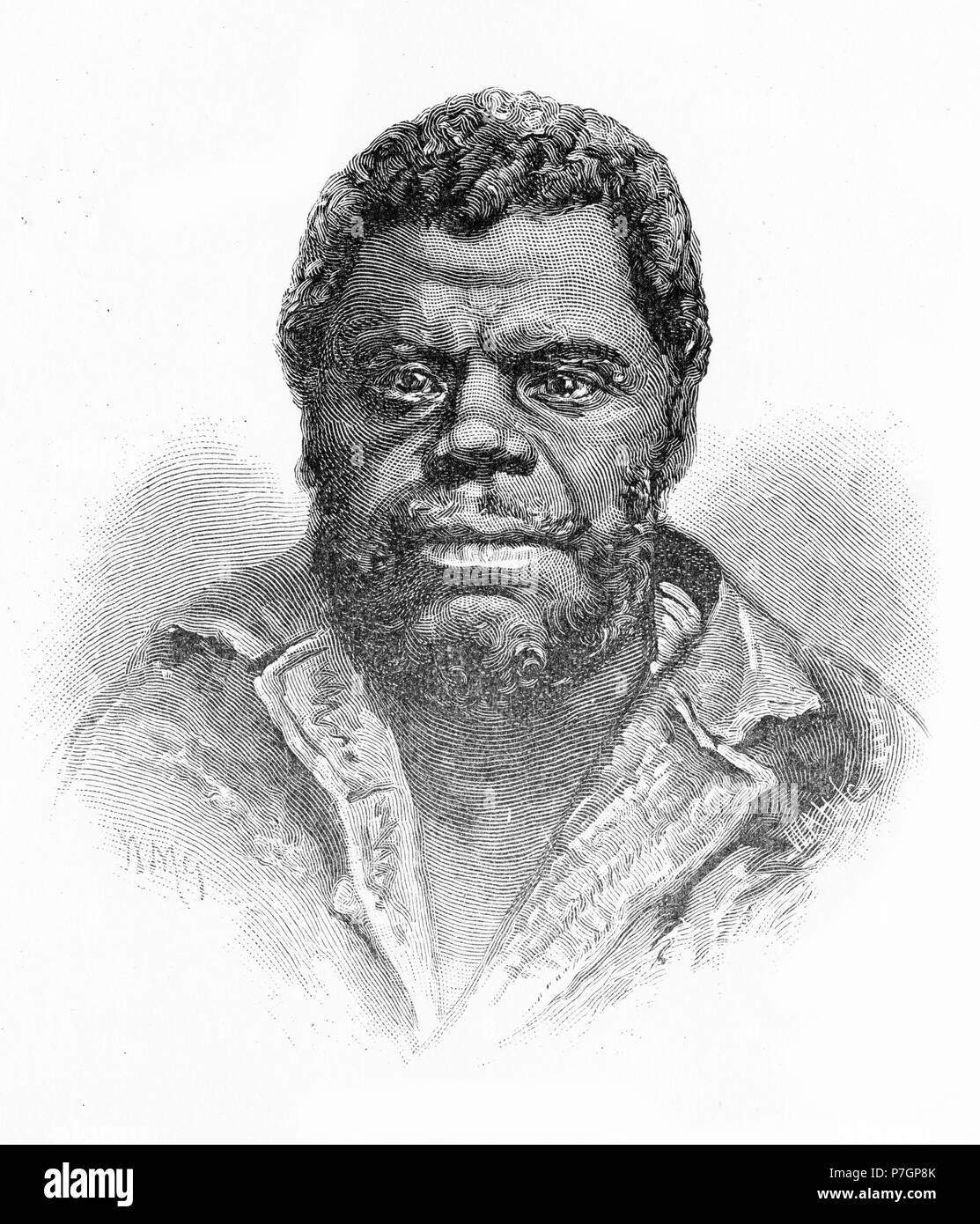 Engraving of William Lanne (also known as King Billy or William Laney