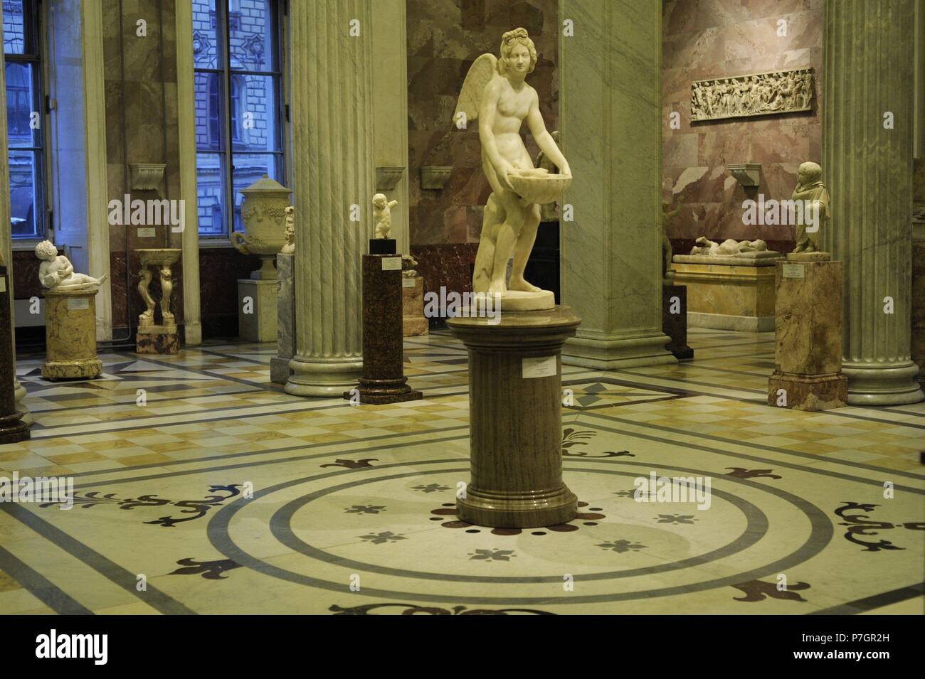 The State Hermitage Museum. Collection of Classical Antiquities. Statues hall. Saint Petersburg. Russia. Stock Photo