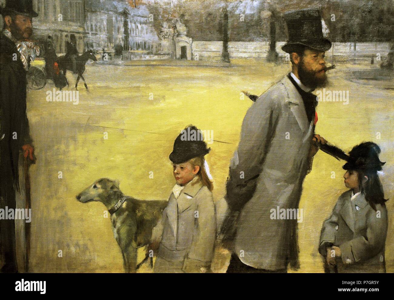 Amazon Com Edgar Degas Place De La Concorde 1875 Framed Oil Painting 26 5x30 5x2 Paintings