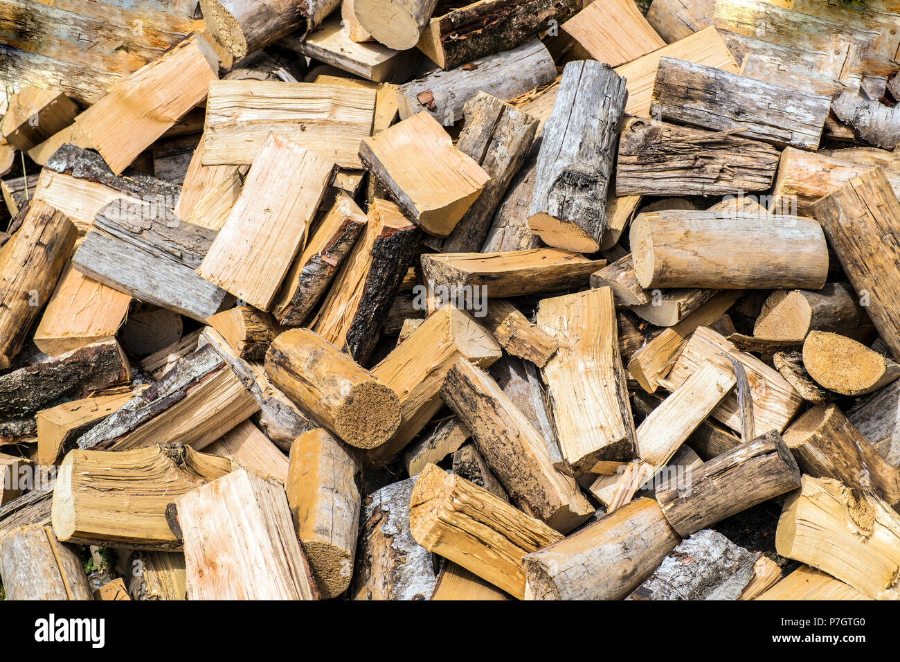 Log Pile - wood background image Stock Photo - Alamy