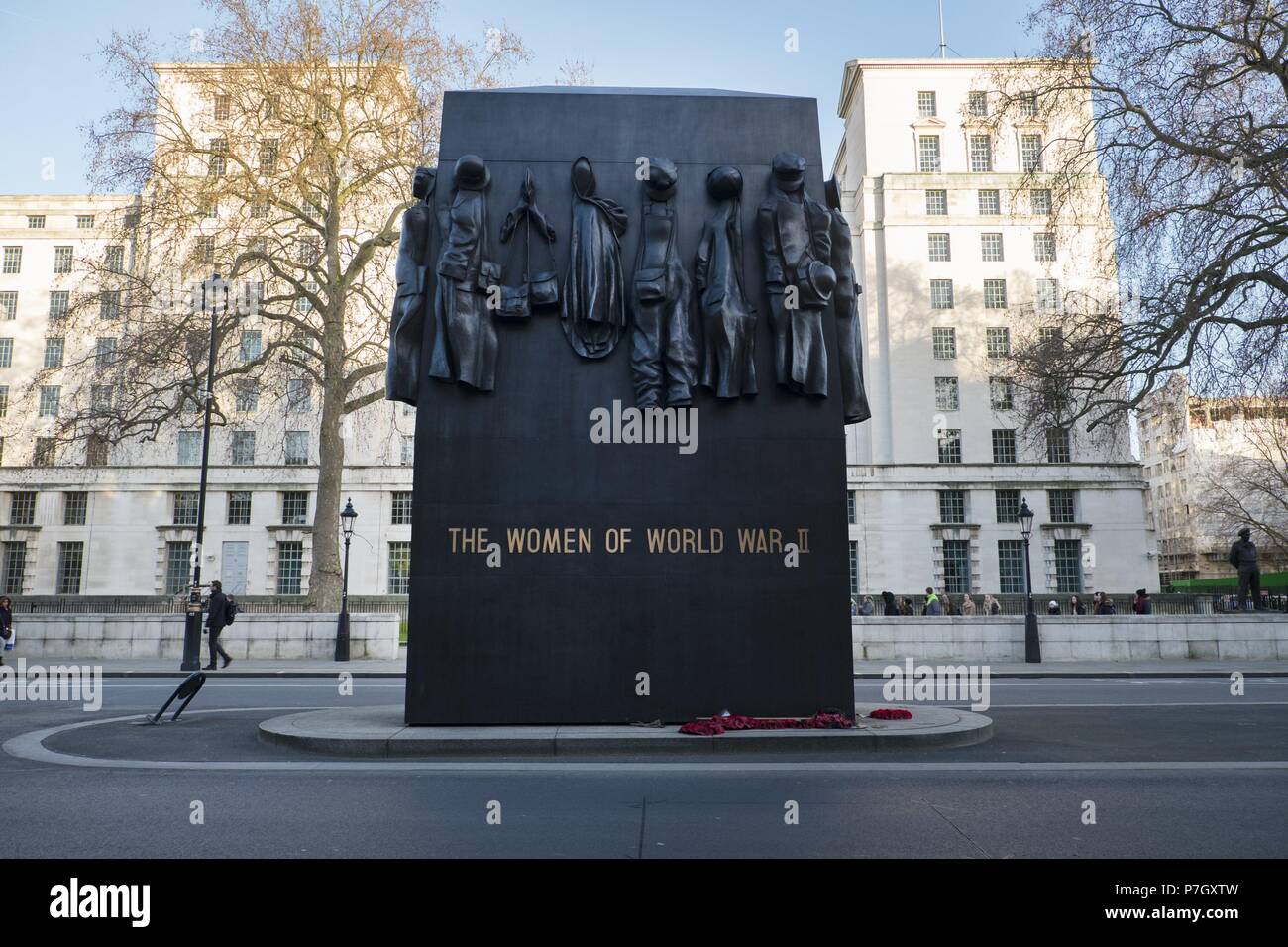 Monumento a las mujeres de la II Guerra Mundial en Londres. Stock Photo
