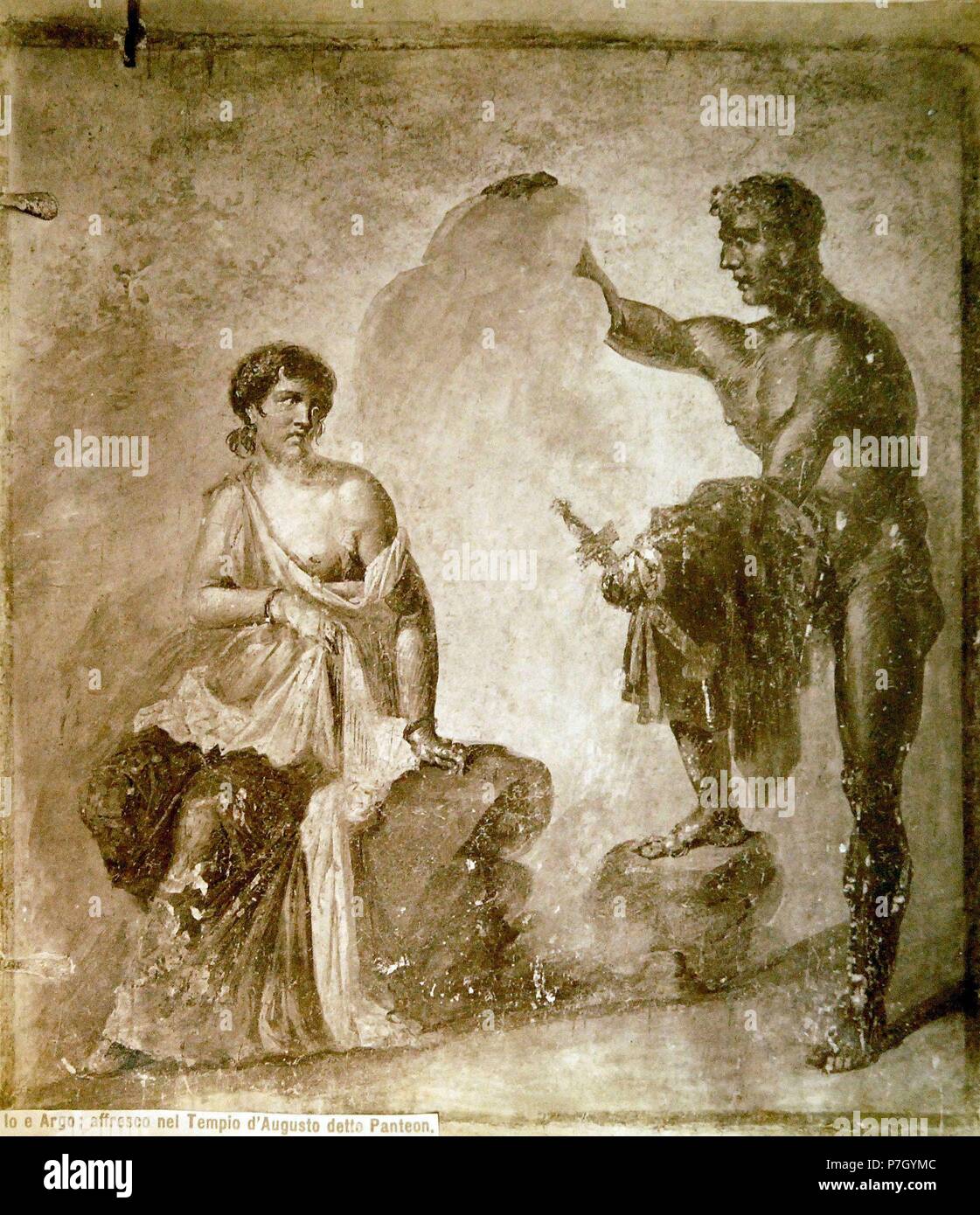Io e Argo; affresco nel Templo d'Augusto detto Panteon Stock Photo - Alamy