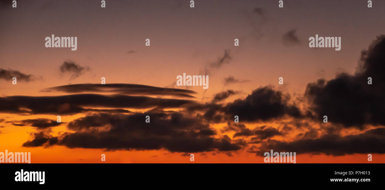 Dramatic cloudy orange sky Stock Photo - Alamy