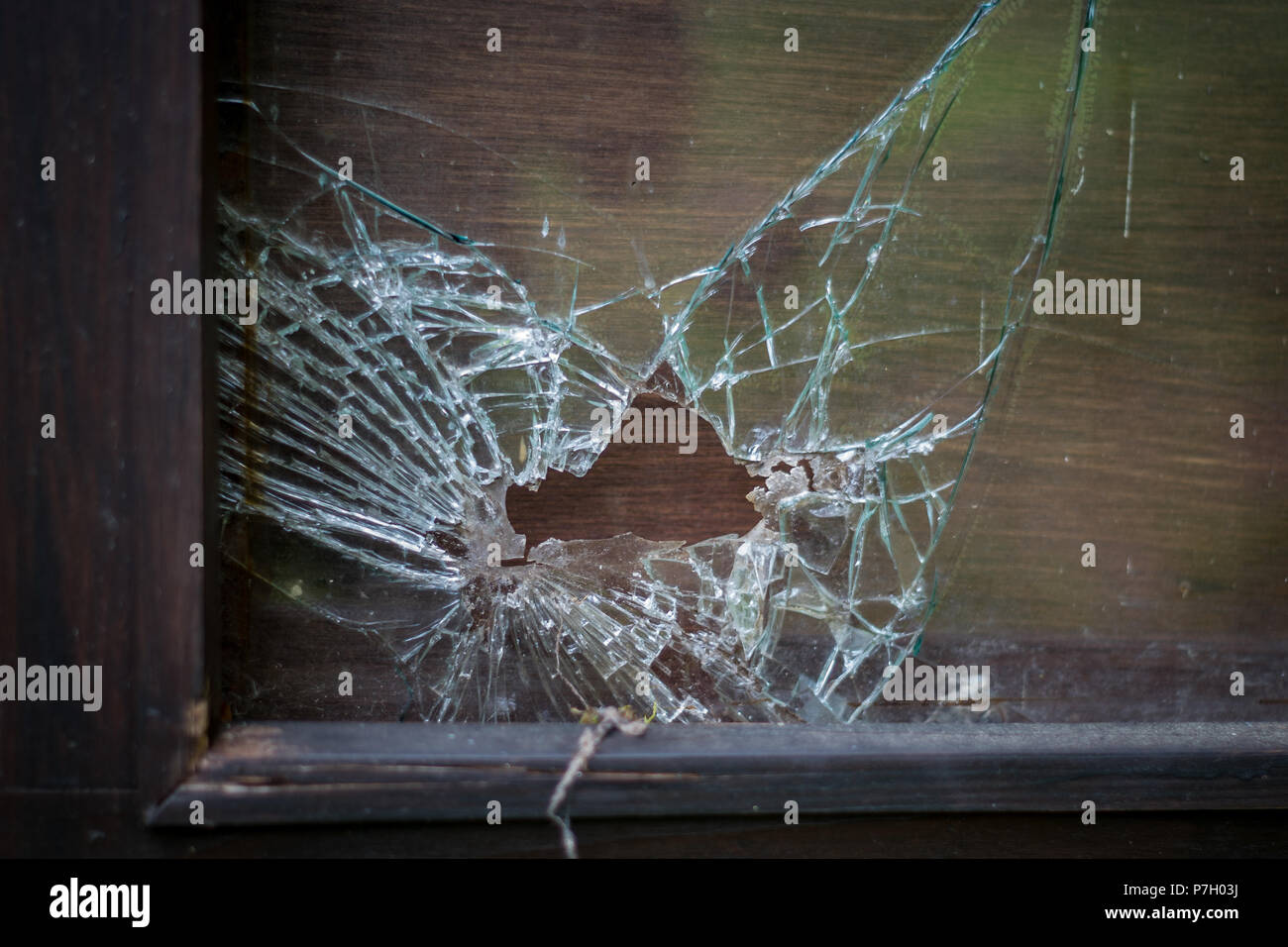 broken glass frame Stock Photo