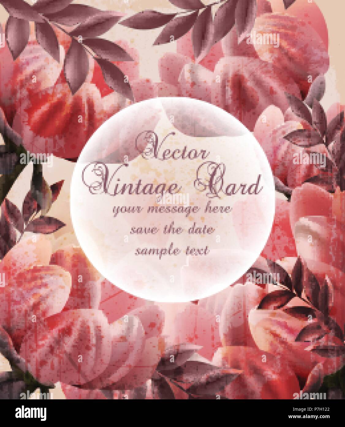 Vintage flowers Vector. Wallpaper floral decor beauty spring summer ...