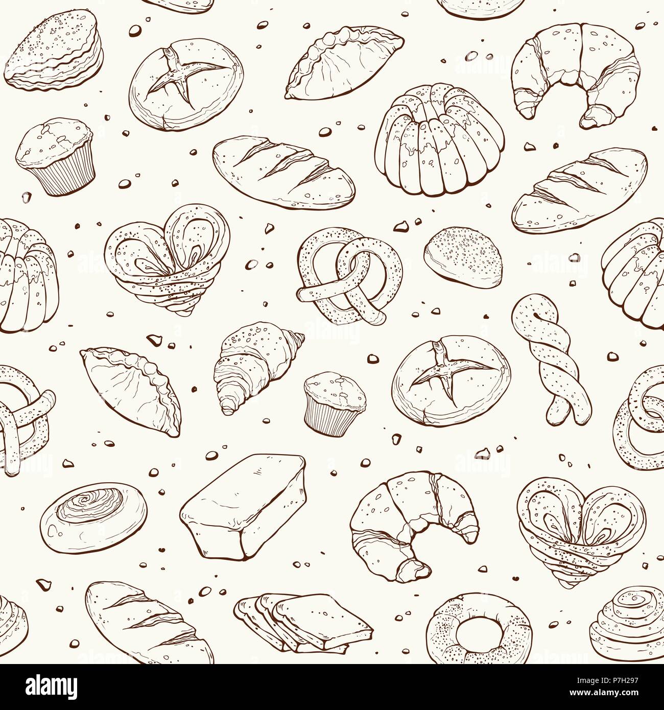 bakery seamless background Stock Vector Image & Art - Alamy