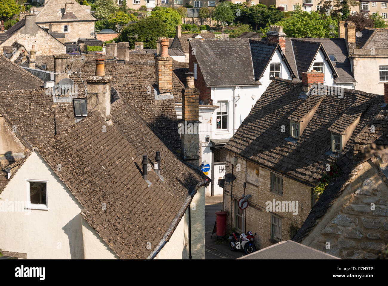 View of Cotswold town  Nailsworth, Gloucestershire, UK Stock Photo