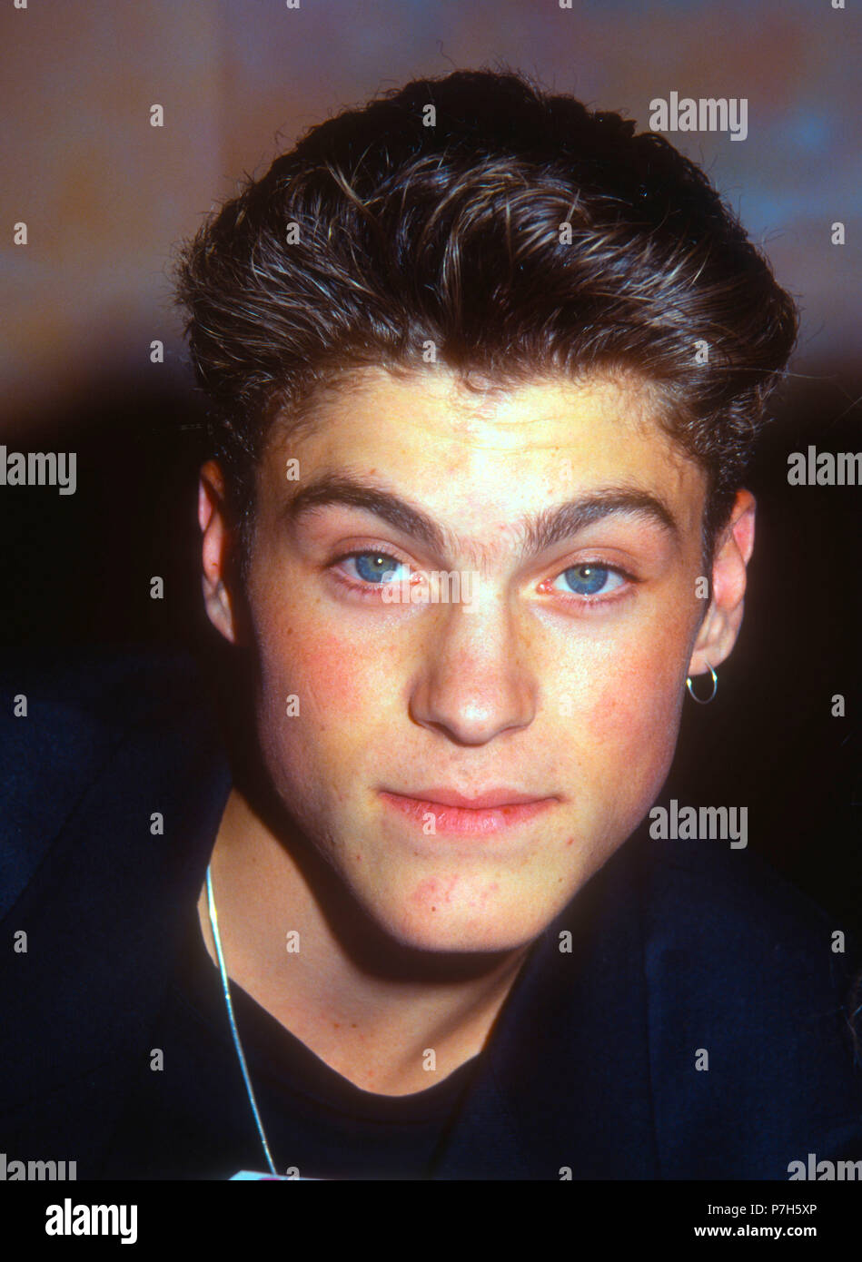 NORTHRIDGE, CA - JANUARY 25: Actor Brian Austin Green attends the launch of the release of 'Beverly Hills, 90210' series pilot on video on January 25, 1992 at the Wherehouse in Northridge, California. Photo by Barry King/Alamy Stock Photo Stock Photo